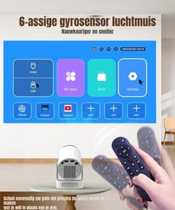 SCH® Mini beamers - Projector - Mini beamer - Wit -10cm x 10cm x 18cm — thumbnail 2
