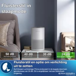 Erikssøn Luchtreiniger Prime - Wit - 70 m3/u - Vermindert Stof En Pollen - Met Hepa Filter - Air Purifier — thumbnail 6
