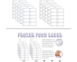 TuseRxln Etiketten Stickers - Etiketten Printer - Schrijfbaar en Verwijderbaar voor Koelkast en Diepvries - 100 Stuks - Thuis en School Gebruik - Wit/Zwart