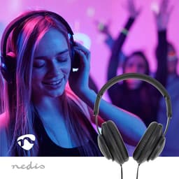 Nedis Bedrade Over-ear Koptelefoon - USB-C - Kabellengte: 1.20 m - Volumebediening - Zwart — thumbnail 3