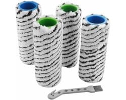 Rollenborstel set voor Kärcher - 4 stuks, steenborstel, duurzame reinigingsborstels - Geschikt voor FC7 en FC5 vloerenreinigers - Voor huishoudelijk gebruik en vloeronderhoud