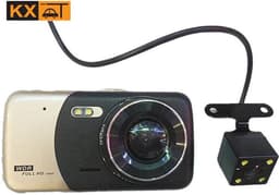 Dubbele lens voor en achter HD-opname groothoek 4-inch rijrecorder — thumbnail 1