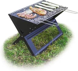 SMH LINE® Opvouwbaar Houtskool Barbecue - Draagbaar BBQ - Draagbare Camping Grill - 45 x30x35cm - RVS - Incl. Roosters — thumbnail 5