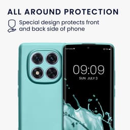 kwmobile metallic telefoonhoesje van TPU - geschikt voor Xiaomi Redmi Note 14 Pro 5G / Poco X7 - Flexible case voor smartphone - In metallic mintgroen — thumbnail 5