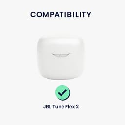 kwmobile Hoes geschikt voor JBL Tune Flex 2 - Siliconen cover voor oordopjes in donkerblauw — thumbnail 4