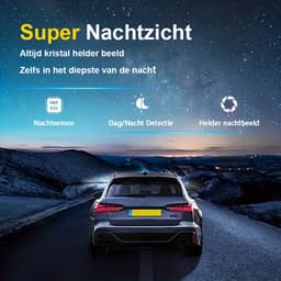 Tech Essentials S1-Wifi Dashcam - 720P - SD Kaart 64GB - Met Achteruitrijcamera - USB-C - Voor Auto Camera - Voor En Achter - Nachtzicht — thumbnail 2