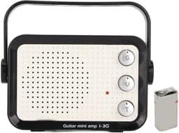 Crrynuo - Elektrische Gitaarversterker - Mini Gitaarversterker - Bluetooth Speaker - 1 Stuk - 2 Toonkanalen - 9V Batterij - Wit — thumbnail 1