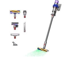 Dyson V15 Detect Fluffy - Steelstofzuiger - Nikkel/Blauw - 230 Air Watts - Zachte vloerborstel