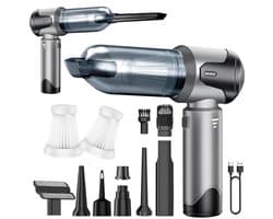 Draadloze Handstofzuiger 15000Pa - 3-in-1 Oplaadbare en Draagbare Stofzuiger voor Auto, Kantoor en Huisdierenharen