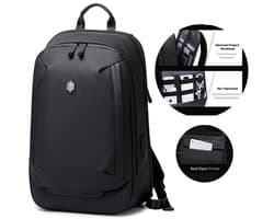 Arctic Hunter Rugzak - Laptop Rugtas - Backpack - Zwart - Waterafstotend - USB - 25L