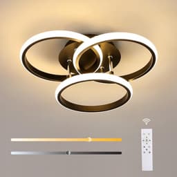 Dimbare LED-plafondlamp 40CM, 42W - Modern zwart met afstandsbediening — thumbnail 4