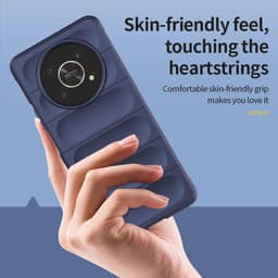 Allecto plus - Schokbestendig siliconen hoesje voor Honor Magic 4 Lite/X30/X9 5G in zwart met anti-val airbag ontwerp — thumbnail 4