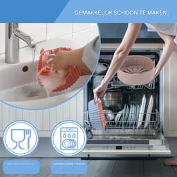 Elkuaie Silikon Pot Liners - Airfryer Siliconen Bakje Ronde - 16cm Wiederverwendbaar voor Meeste Modellen - 1 - Keuken - Bruin — thumbnail 4