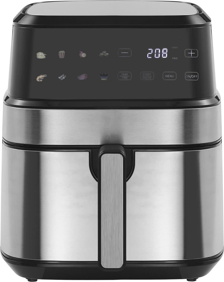 Airfryer 6,5L – Heteluchtfriteuse – 1700W – Olievrij – Mechanische Timer – Met Kookraam – Familieformaat – Gemakkelijk Schoon te Maken — afbeelding 1
