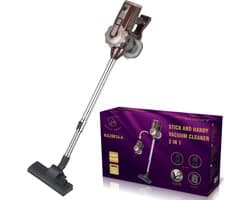 Steelstofzuiger 2-in-1 – 600W – Zakloos – HEPA + Cycloon Filter – Voor Tapijt & Vloer – Met 2-in-1 Mondstuk & Muursteun – Royal Swiss®