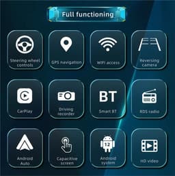 Volkswagen 510RNS CarPlay voor VW Golf 5, 6, Polo, Skoda Caddy, T5, Passat, 2-DIN radio met 7-inch scherm, navigatiesysteem, met Bluetooth/USB/FM/RDS, ondersteuning voor Mirror Link (2+64G) — thumbnail 1