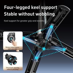 Selfie Stick - 4-in-1 multifunctionele magnetische selfiestick - 360° draaibaar telefoonstatief - met draadloze afneembare afstandsbediening, compatibel met de meeste telefoons - Telefoonhouder voor video-opname en vloggen - Draagbaar reizen — thumbnail 2