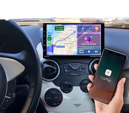 Autoradio 2/64GB met Carplay en Android auto | Geschikt voor Ford Ka 2007-2016 | Radio scherm met Navigatie | 2007 2008 2009 2010 2011 2012 2013 2014 2015 2016 | Titanium Met screen cleaner — thumbnail 2