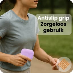 Hoesje - Geschikt voor Apple Airpods Pro 3 - met Clip - Siliconen Hoes - Silicone Case Cover - Lila — thumbnail 5