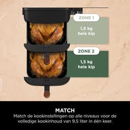 Ninja Double Stack XL Airfryer (SL400EUCP) – 9,5L – Verticale Airfryer met 2 Lades & 4 Bereidingsniveaus – Ruimtebesparend – 6 Functies – Incl. Tang – 8 Porties — thumbnail 8