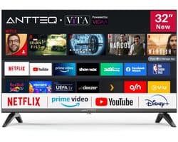 ANTTEQ V32-AH3.Q1L – 32 Inch HD Smart TV (80 cm) – VIDAA – Triple Tuner