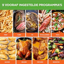Dubbele Mand Luchtfriteuse 8.8 QT | Gezinsformaat Olievrije Friteuse met 360° Heet Lucht Technologie | 9 Voorgeprogrammeerde Kookopties — thumbnail 4