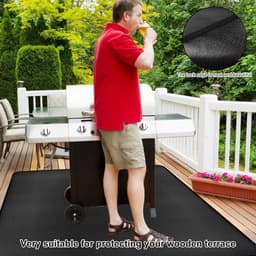 Candala 122 cm, vuurvaste onderlaag: grillmat, vloerbescherming, grote hittebeschermingsmat, vloerbeschermingsmat, vuurplaatmat, outdoor, BBQmat, grillmatten voor gasgrill, houtskoolgrill, open haarden — thumbnail 1