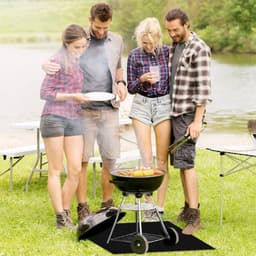 Candala 45x60 cm Lasdeken, 7 mm Dikke Vuurvaste Onderlaag, Brandwerende Mat, Vuurvaste Onderlegger, Hittebestendige Hittebeschermingsmat, voor Barbecues, Kamperen, Open Haarden, Gazons — thumbnail 1