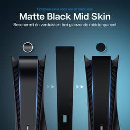 Playstation 5 Faceplates Disc Edition (niet geschikt voor PS5 Slim & PS5 Pro) - Inclusief Mid Skin - Accessoires - Faceplate - Cover - Plate - Skin - Zwart — thumbnail 3