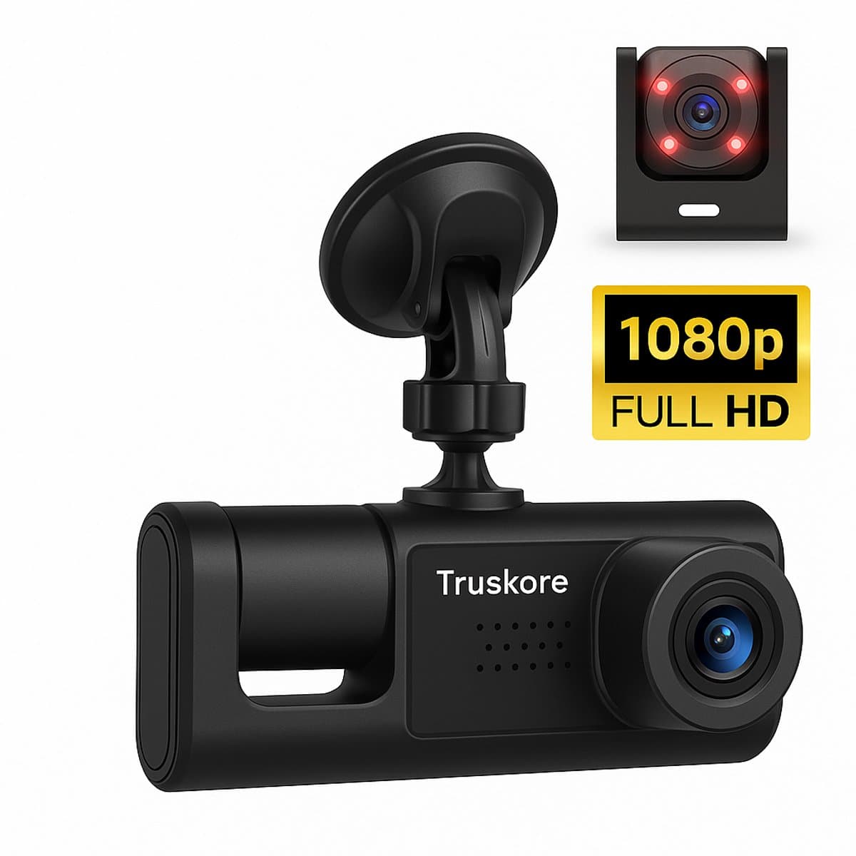 Truskore Dashcam Voor Auto Max 2025 - Voor en Achter - FULL HD Beeld en Nachtvisie - Incl. App — afbeelding 1