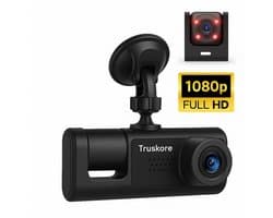 Truskore Dashcam Voor Auto Max 2025 - Voor en Achter - FULL HD Beeld en Nachtvisie - Incl. App
