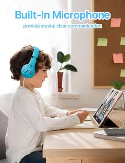Koptelefoon kinderen met draad - Kinderkoptelefoon - Bedrade hoofdtelefoon - Veilig volume - School - Tablet - Laptop - Reizen - Muziek luisteren — thumbnail 5