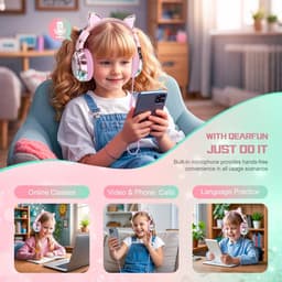 Koptelefoon kinderen met draad - Kinderkoptelefoon - Bedrade hoofdtelefoon - Veilig volume - School - Tablet - Laptop - Reizen - Muziek luisteren — thumbnail 3