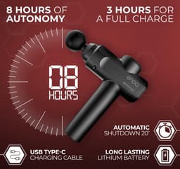 ENOA M8 PRO – Spiermassagepistool – Professionele Percussie Massager – 30 Snelheden – 6 Opzetstukken – LCD Touchscreen – Stille Werking – Inclusief Reistas — thumbnail 2