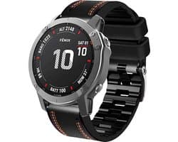 Stravo QuickFit 22mm Veelzijdige leren horlogeband voor Garmin Smartwatches - Premium lederen Bandje Geschikt voor Garmin Fenix 5 (Plus), Fenix 6 (Pro), Fenix 7 (Pro/Sapphire/Solar), Fenix 8 (47mm), Fenix E - Garmin Epix (Pro) Gen 2 (47mm) – Zwart