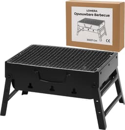 Lomera Opvouwbare Barbecue - Draagbare Houtskool Grill - Inklapbaar Model - Strand Barbecue - Park Barbecue - Balkon Barbecue - Gepoedercoat Staal - Compact En Lichtgewicht Formaat - Mini Grill - Reis Barbecue - Outdoor Grill — thumbnail 3