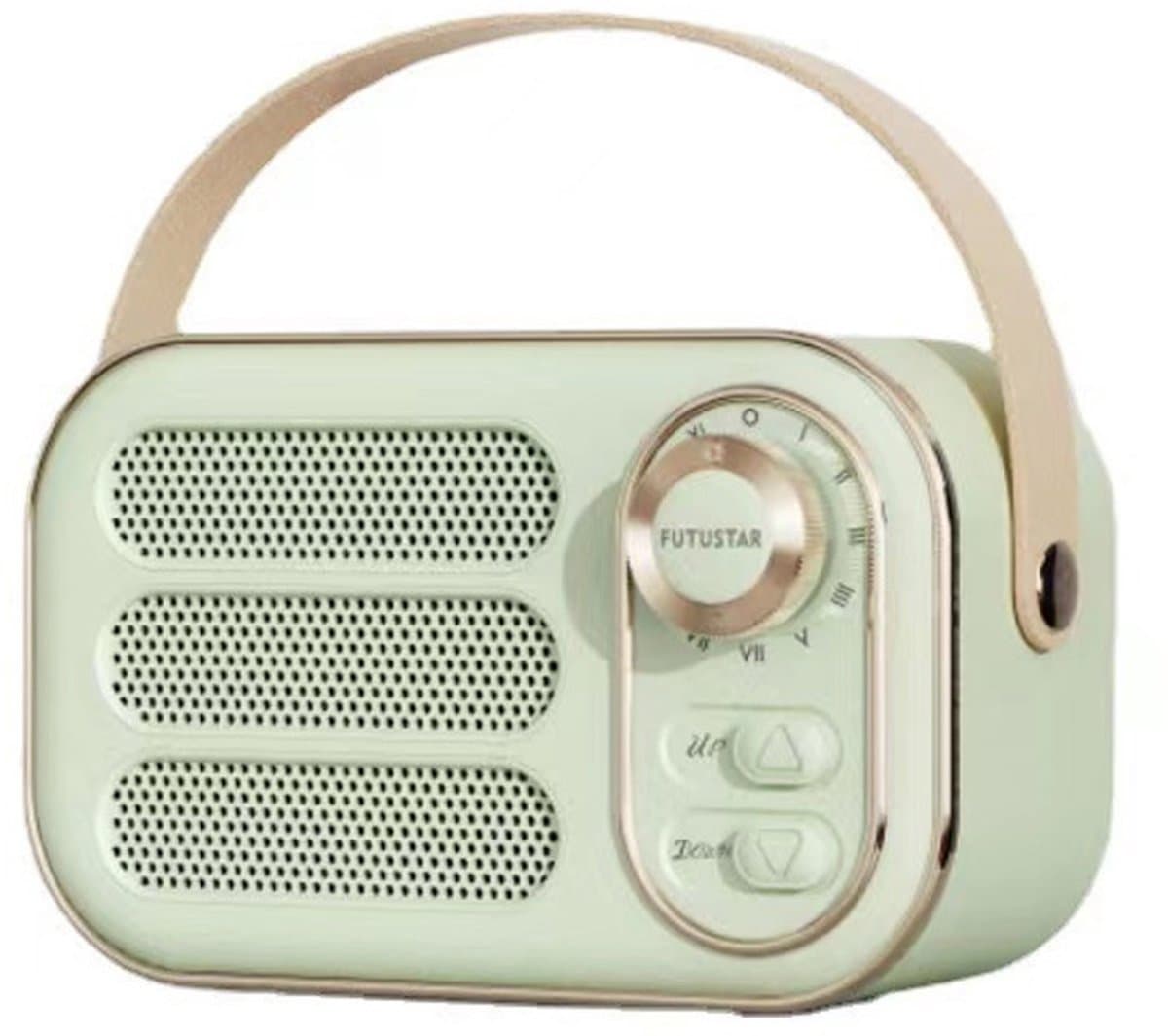 JeiibrZui Retro Bluetooth Speaker - Vintage Draagbare Luidspreker - Compact Design Met Bluetooth 5.0 - 1 Stuk - Voor Buiten En Thuis Gebruik - Groen — afbeelding 1