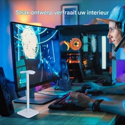QTTVBTNA - Koptelefoonstandaard Universeel – Aluminium Hoofdtelefoonhouder met Flexibele Hoofdsteun, Gaming Headset Stand voor Alle Koptelefoonmaten — thumbnail 5