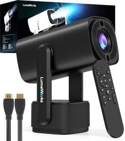 LumeWorks Nova Pro Mini Beamer Editie 2025 - Projector - 4K Support - Geschikt voor IOS en Android - Android 11 - Draagbaar - Thuisbioscoop - Zwart — thumbnail 1
