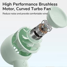 Draagbare vleugelloze mini-ventilator met 5 snelheden en 16 uur koeling — thumbnail 4