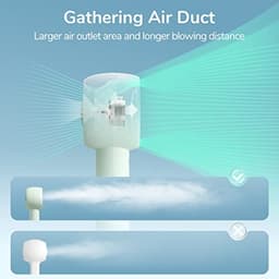 Draagbare vleugelloze mini-ventilator met 5 snelheden en 16 uur koeling — thumbnail 5