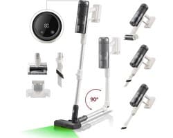 Roborock H60 Pro Draadloze Steelstofzuigers -Stofzuiger - Multifunctioneel-5-traps filtersysteem - LED-scherm - Verwijderbare batterij - 90° bocht - 140° groene verlichting