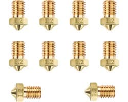 3D printer reserveonderdelen - 3D Printer Nozzles - 10-delige M6 Messing Nozzles 1,2mm, Geschikt voor 1,75mm Extruder
