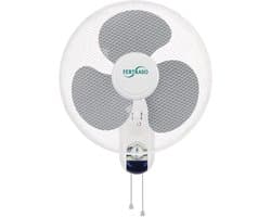 Fertraso Wandventilator Ø40cm met touw, Trekschakelaar, wall fan met touw, ventilator met trekschakelaar, zwenkbaar muur ventilator, stille muur fan met touw, fertraso