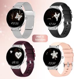 Bizoule Amor Smartwatch Dames - Zilver - AMOLED - Horloge met Belfunctie - Stappenteller - Hartslagmeter - Slaapmonitor - Multisport - Geschikt voor Android en iOS — thumbnail 3
