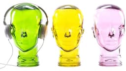 Hoofdtelefoonstandaard van gerecycled glas - Decoratieve en kleurrijke houder, 29 cm — thumbnail 2