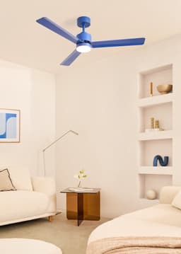 CREATE - Stille plafondventilator 40W met licht - Kobaltblauw - Ø132cm - Afstandsbediening - WIND MODERN — thumbnail 4