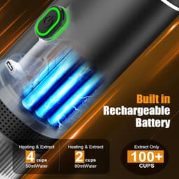 Capsule Koffiezetter - Draadloze Espresso Machine - 15 Bar Druk & 7500mAh - Automatisch 92°C Verwarming - Compact en Portable - Voor Reizen en Kamperen — thumbnail 3