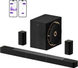 ULTIMEA Skywave X60, 7.1.4 Draadloos Surround Sound Systeem, Soundbar voor TV, met 8" Draadloze Subwoofer, Soundbar dolby atmos, 840W, Zwart — thumbnail 1