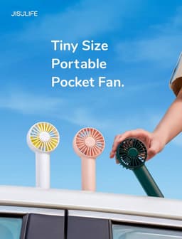Draagbare Mini Ventilator met 3 Snelheden en 2000 mAh Batterij — thumbnail 2